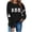 Black, variant on HAOTAGS Women Halloween Sweatshirt, Crewneck Fall Fall Long Sleeve Pullover Tops Graphic Tops Black M