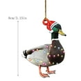 thumbnail image 2 of Clearance! Hunting Animal Pendant Mallard Pendant Christmas Pendant Christmas Tree Decoration Car Interior Pendant Decoration 3.9*3.9*0.4 in Green, 2 of 7