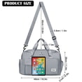 thumbnail image 3 of Deago Sports Gym Bag for Women Men Travel Duffle Bag Large Capacity Carry On Weekender Overnight Bag With Shoe Compartment and Dry Wet Separated Pocket - Gray, 3 of 11