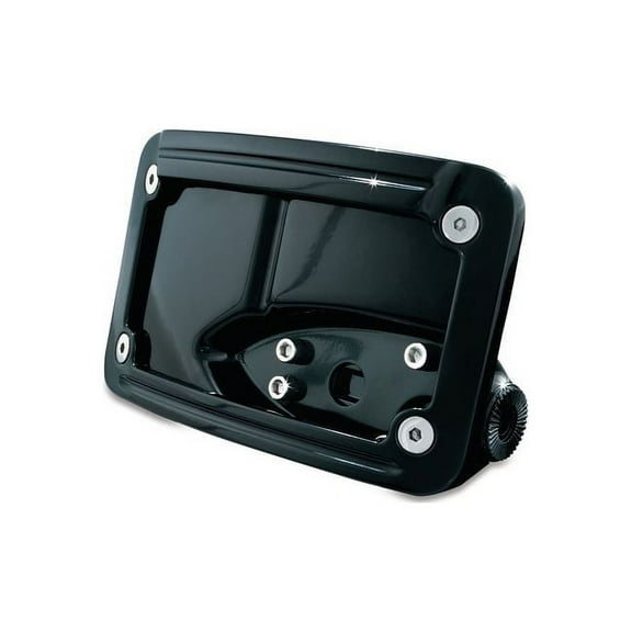 Kuryakyn 9251 Lighted Curved Vertical Side Mount License Plate Holder