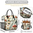 thumbnail image 5 of OBREWU Mushroom and Butterfly Women's Insulated Leakproof Large Lunch Bag, Oxford Cloth, 5 of 7