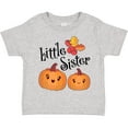 thumbnail image 3 of Inktastic Little Sister Pumpkins with Fall Leaves Girls Toddler T-Shirt, 3 of 5