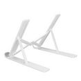 thumbnail image 4 of Soporte para computadora portátil plegable portátil de altura ajustable con bolsa de almacenamiento para computadora portátil de oficina en casa tableta blanca, 4 of 12