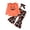Orange, variant on Dmsael Newborn Baby Girl Halloween Outfit Thanksgiving Outfit Long Sleeve Romper Pants Hat Set Cute Fall Winter Clothes (Orange,18-24 Months)