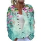 thumbnail image 2 of Cárdigan informal de punto estampado para mujer, con chaqueta abotonada y abrigo superior para mujer, 2 of 5