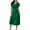 Green, variant on Lmnyox Casual Cocktail Dress for Women Short Sleeve V Neck Midi Dress Flowy High Waist Party Dress