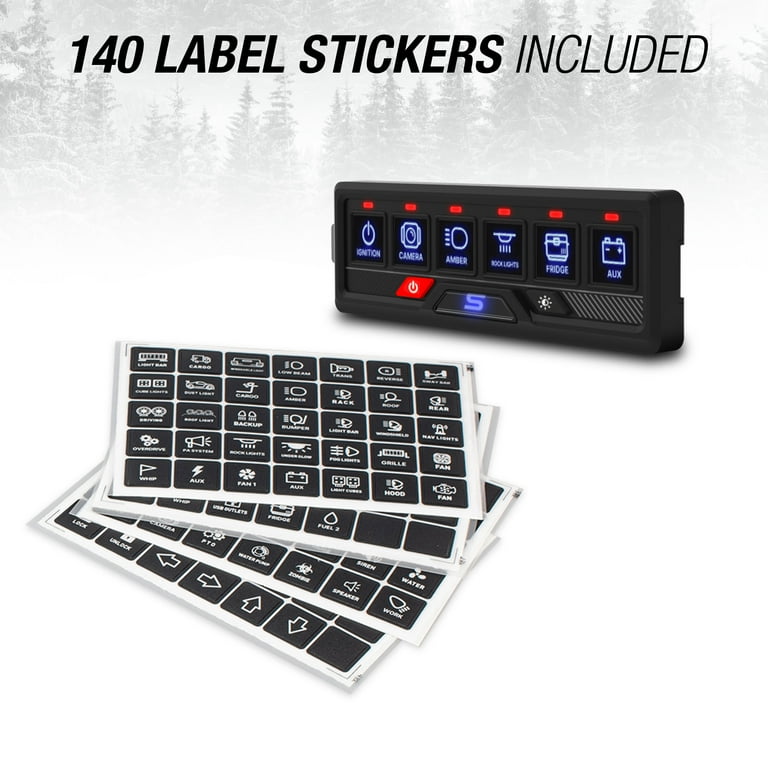 TYPE S - Elevate LYNX 6 - 6-Switch Control Panel & Power Hub - 12V