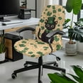 thumbnail image 2 of Xixirimido Shamrock Black Cat St. Patrick's Stretch Office Chair Cover Computer Chair Cover for Armrest Chair Universal Rotating Boss Chair Slipcovers High Back Desk Chair Seat Protector, Large, 2 of 6