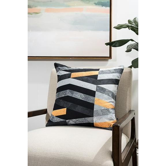 Ada Home Decor Marble Stripes Contemporary Pillow