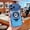 Blue, variant on Dteck for iPhone 15 Pro Max Glitter Bling Electroplated Case,Compatible with MagSafe Kickstand,Cute Curled Wave Edge Phone Cover,Large Window Full Camera Protection,Black