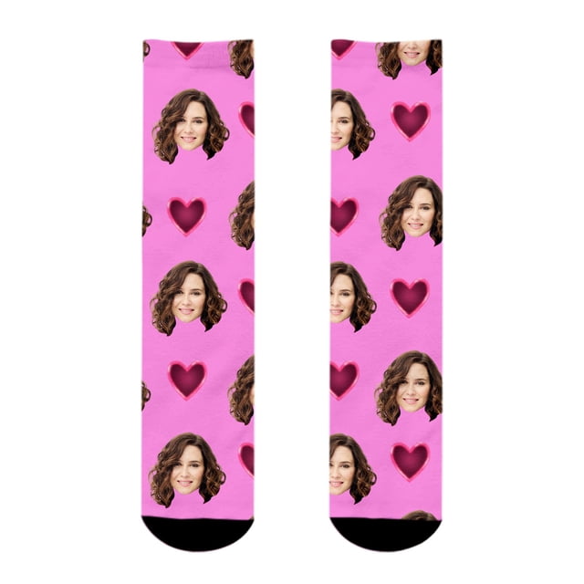 Personalized Socks with Photo Print Custom Design with Face Image for Christmas and Birthday Gifts Novelty Fun Hosiery for All