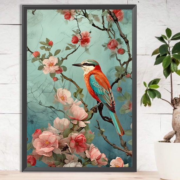 5D bricolaje taladro redondo completo diamante pintura pájaro Kit decoración del hogar 40x60cm FLhrweasw Nuevo