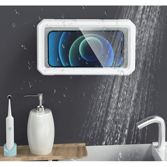Shower Waterproof Phone Holder Waterproof Case With Non-Punching Adjustable 360° Rotating Bathroom Phone Holder Suitable For Iphone14 13 12 Android Samsung 6.8"