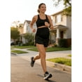 thumbnail image 2 of Pantalones cortos de entrenamiento para maternidad AMPOSH Quick-Dry con bolsillo Black XL, 2 of 6