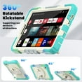 thumbnail image 5 of For Samsung Galaxy Tab A11 Case 8.7 inch, 360 Rotating Shockproof Cover with Stand, Screen Protector, Shoulder Strap (2025, SM-X133/X135), Rainbow Blue, 5 of 7