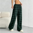 thumbnail image 5 of Horkkom Plaid Pajama Pants Women Trendy Spring Summer Lounge Pants Casual Loose Sleep Pants with Pockets Elastic Waist Drawstring S, 5 of 9