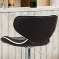 thumbnail image 3 of Roundhill Masaccio Cushioned Leatherette Upholstery Airlift Adjustable Swivel Barstool with Chrome Base, Set of 2, Multiple Colors Available, 3 of 7