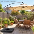 thumbnail image 2 of Gymax Parasol Déporté de Patio Robuste 4 Pcs 188 Lb avec Base Remplie d'Eau, 2 of 10