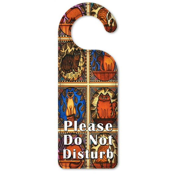 Do Not Disturb Door Knob Hanger Sign - Mosaic Cats - Image by Dan Morris