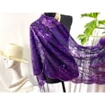 thumbnail image 7 of Elegant Purple Shimmering Accessory for a Touch of Luxe in Every Occasion | Versatile and Captivating Wrap|SOL24A301, 7 of 7