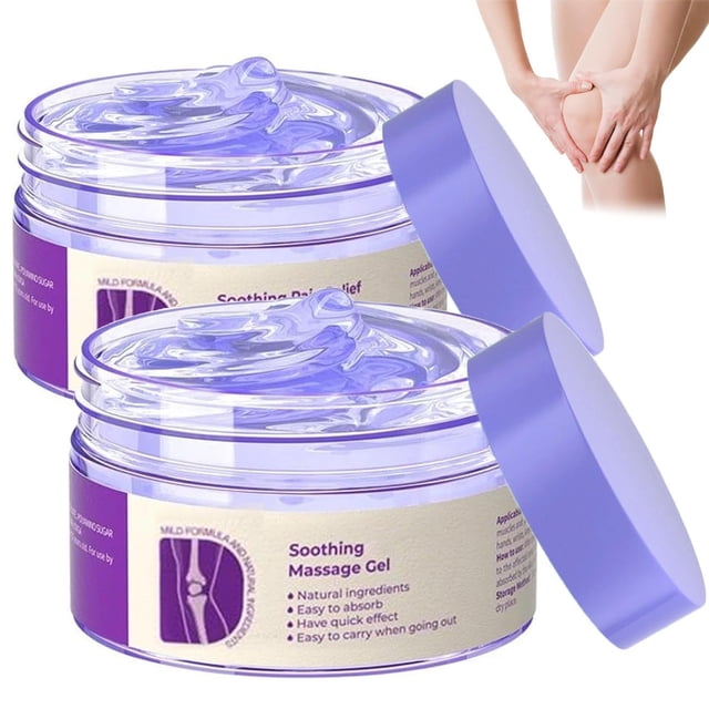 WUIAOCIT 2 unidades de gel para articulaciones, gel morado, crema de masaje calmante, actividades en todo el cuerpo, alivia las rodillas, las manos, la zona lumbar, el cuello y los hombros