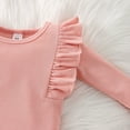 thumbnail image 4 of MEZZALL Child Girls Winter Long Sleeve Ribbed Tops Flower Spaghetti Dress Set 2PCS Outfits Clothes Set For Kids Leisure Newborn Sundress, Blue, 0-6 Months, 4 of 7