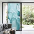 thumbnail image 2 of Non-Adhesive Static Cling Window Tint, Turquoise Marble Window Privacy Film Frosted, Modern Abstract Art Texture Watercolor Insulated Windows Frosted Films for Living room, 35.4 x 78.7 Inches, 2 of 9