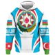 thumbnail image 3 of Sudadera con capucha con estampado 3D de la bandera de Azerbaiyán, con emblema nacional de Azerbaiyán, informal, transpirable, de gran tamaño, para uso diario, 3 of 5