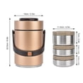 thumbnail image 5 of 2000ml Insulated Thermos for Hot Food 304 Stainless Steel 3 Tier Leakproof Stackable Thermal Lunch Box Containers Flask[Gold], 5 of 5