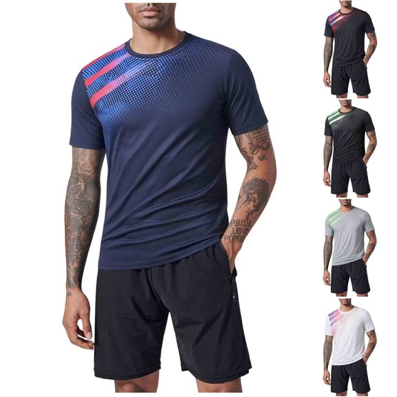 FRSASU Men's Activewear Sport Tee Shirt Quick Dry Athletic Running Gym Workout Golf Tennis Top Tee White