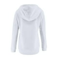 thumbnail image 4 of WZXFASHION Chandail à Manches Longues pour Femmes, Couleur Unie, Mode Décontractée, avec Boutons et Poche, Rabais de 50 %, Liquidation, Léger, Chandail à Capuchon à Fermeture Éclair, 4 of 6