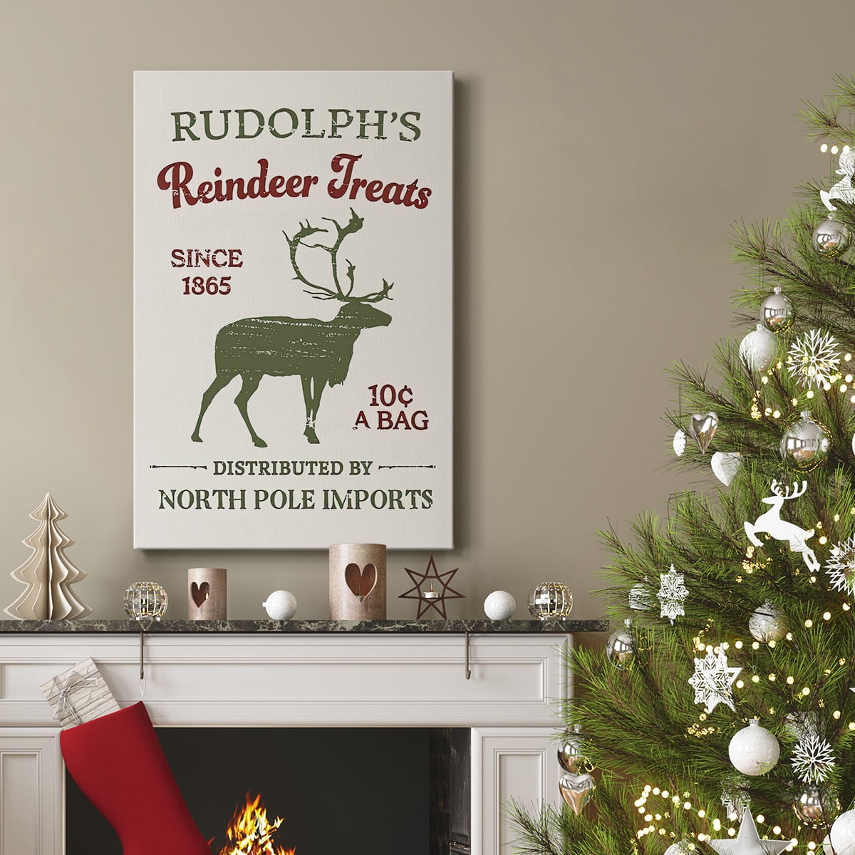 Christmas Farm Sign Collection B- Gallery Wrapped Canvas