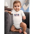 thumbnail image 2 of 4th Of July Gnomes Bodysuit Infant -Image by Shutterstock,  24 Months, 2 of 4