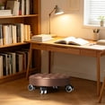 thumbnail image 2 of Gallickan Swivel-Wheel Low Stool, Home Plastic Casters Movable Seat, Compact Living Room Rolling Ottoman for Shoes, Foot Rest, 12.6x4.7in, 2 of 6