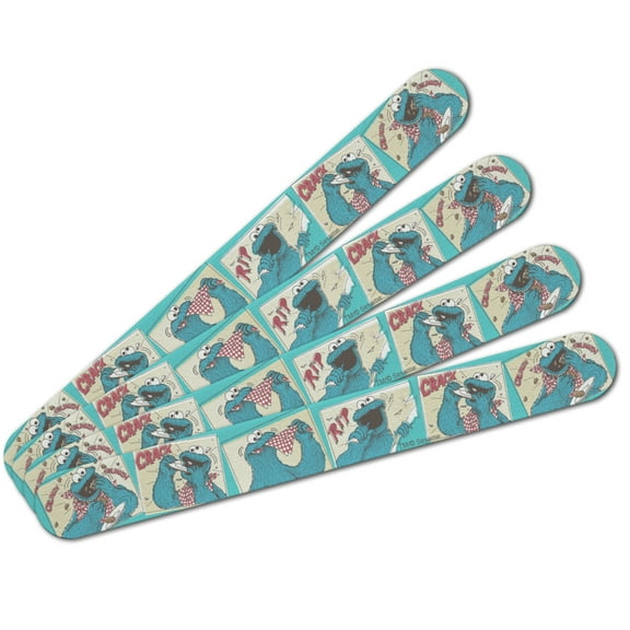 Sesame Street Cookie Monster Comic Double-Sided Nail File Emery Board Set 4 Pack