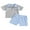 Blue, variant on BemeyourBBs Toddler Boys Summer Outfits Golf Embroidery T-Shirts Shorts Set