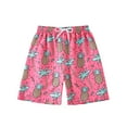 thumbnail image 2 of Hiijoy Big Boys Hawaii Beach Shorts Pineapple Print Drawstring Active Shorts, Sizes 9-10Y, 2 of 6