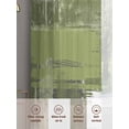thumbnail image 7 of Sage Green Abstract Semi Sheer Curtains 96 Inch Length 2 Panels Set, Modern Mottled Art Oil Painting Sheer Kitchen Curtain Privacy Voile Window Curtain for Living Room Bedroom Rod Pocket Drapes, 7 of 7