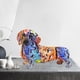 thumbnail image 1 of Escultura de perro colorida creativa Artesanía de resina Estatuil Estatua Decoración de oficina en de colección Centro de C Baoblaze animales perros estatuilla, 1 of 7