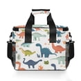 thumbnail image 7 of FORMRS Insulated Cooler Bag 24 Cans Capacity Soft Leakproof Lunch Box with Side Pockets, Dinosaur Pattern, 7 of 7
