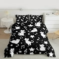 thumbnail image 3 of Manfei Teens Cartoon Cat Bedding Comforter Set for Teen, Galaxy Stars Print Twin Comforter Sets, Kawaii Kitten Animal Reversible Bedding Set, Breathable Home Decor, 2 Pieces, 3 of 9