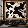 thumbnail image 6 of Naturalistic Cowhide Pattern Against a White Background, Cozy Rustic for Animal Lovers, Modern Wall Art Decor, Housewarming Gift, Tapestry Wall Hanging for Living Room and Bedroom, 6 of 7