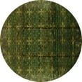 thumbnail image 1 of Ahgly Company Indoor Round Oriental Green Industrial Area Rugs, 6' Round, 1 of 4