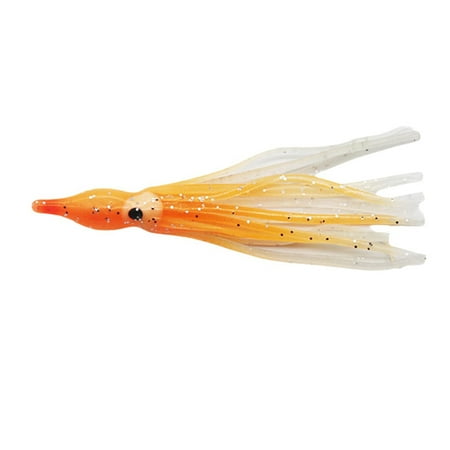 Soft Octopus Bait 100mm Octopus Bait Squid Skirt Fishing Tackle Trolling Bait PVC Luminous Skirt Fishing Bait 006 pvc