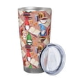 thumbnail image 2 of Easygdp Gnomes Books Tea Cups 20oz Stainless Steel Vacuum Insulated Double Wall Travel Tumbler, Durable Insulated Coffee Mug with Spillproof Lid-Straw Two-piece Set, 2 of 8