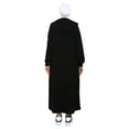 thumbnail image 4 of Hood Detailed Snap Fastened Sports Overcoat Black Coat, 4 of 5