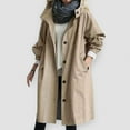 thumbnail image 3 of Ketyyh-chn99 Raincoat Women Winter Warm Waterproof Rain Jackets Khaki,5XL, 3 of 4