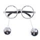 thumbnail image 3 of Ounissouiy Hanging Disco Ball Glasses Eyewear New Gras Silver Mardi Year Costume Party Type3 NO3, 3 of 6