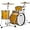 Citrus Mod, variant on Ludwig Classic Maple 3-Piece Downbeat Shell Pack With 20" Bass Drum Citrus Mod