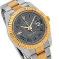 thumbnail image 3 of Pre-Owned Rolex Datejust 41MM 116333 Gray Roman Dial Fluted Bezel Two Tone Yellow Gold Oyster Bracelet, 3 of 8